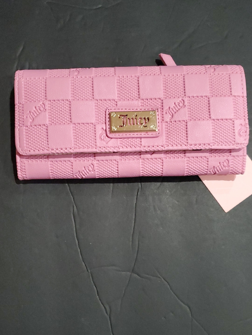 Juicy Couture cherry blossom pink miss independent single gusset flap wallet